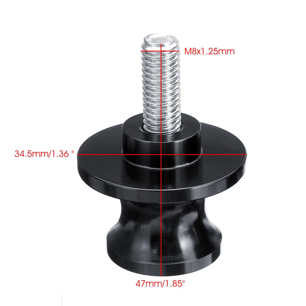 M8x125mm-Motorcycle-Swing-Arm-Slider-Paddock-Stand-Bobbin-Adapter-Spools-1424584