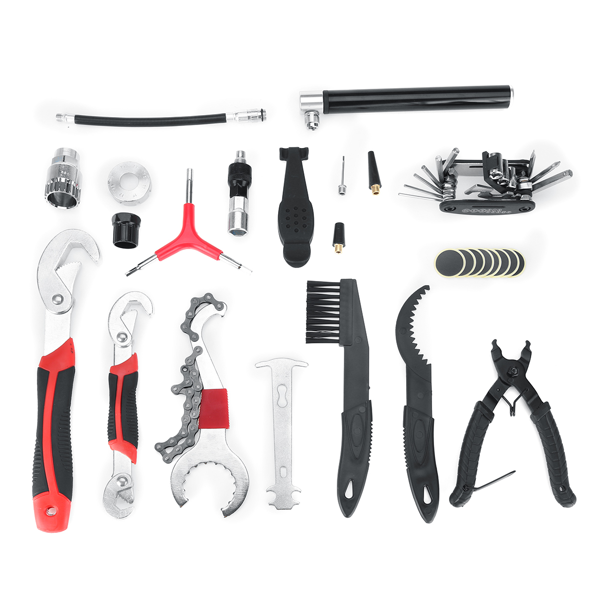 14pcs-Repair-Emergency-Bag-Tool-Set-Kit-Bike-Hexagon-Wrench-Bicycle-Tire-Tyre-Patch-Pump-1670635