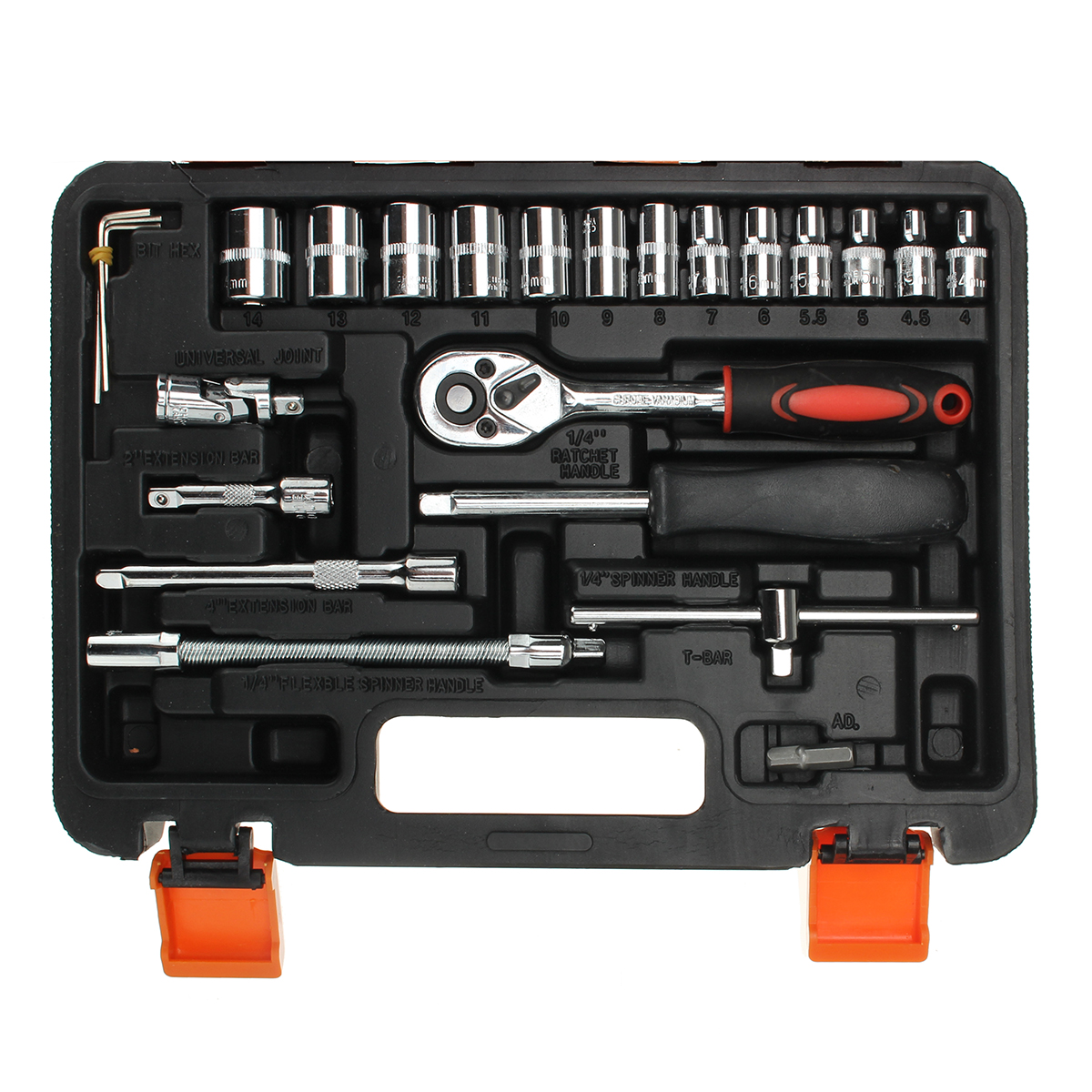 53Pcs-14quot-Drive-Socket-Ratchet-Wrench-Combo-Bit-Set-Car-Motorcycle-Repair-Hand-Tool-Kit-1602670