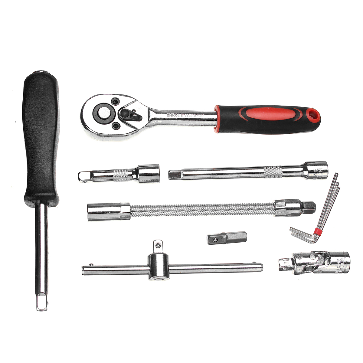 53Pcs-14quot-Drive-Socket-Ratchet-Wrench-Combo-Bit-Set-Car-Motorcycle-Repair-Hand-Tool-Kit-1602670