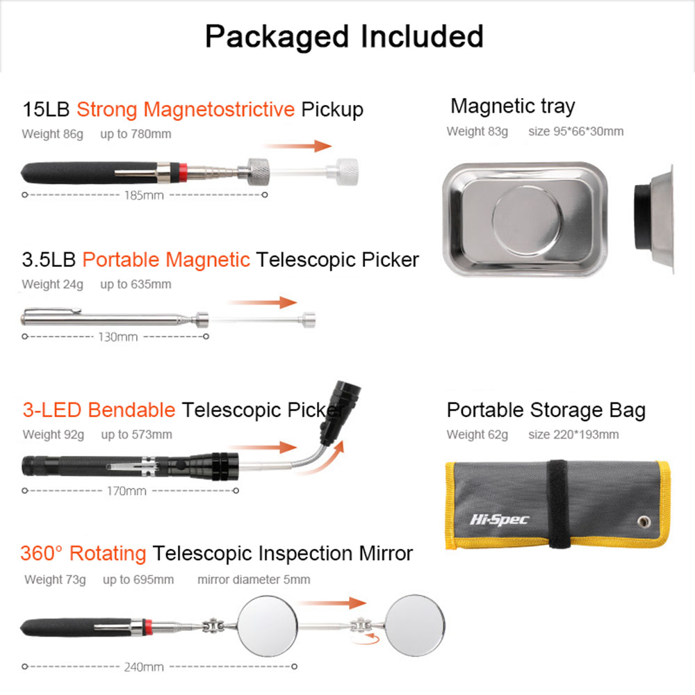 HI-SPEC-5PCS-Auto-Repair-Tool-Retractable-Magnetic-Picker-With-Lighted-Strong-Magnetostrictive-Picku-1804682