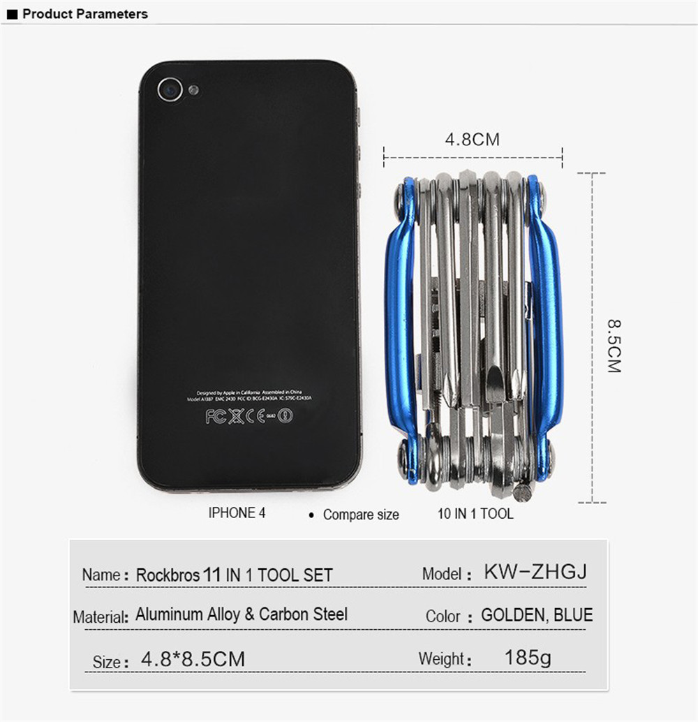 ROCKBROS-11-in-1-Repair-Tool-Set-Multi-function-Screwdriver-Outdoor-Wrench-Portable-For-Bicycle-Moto-1733637