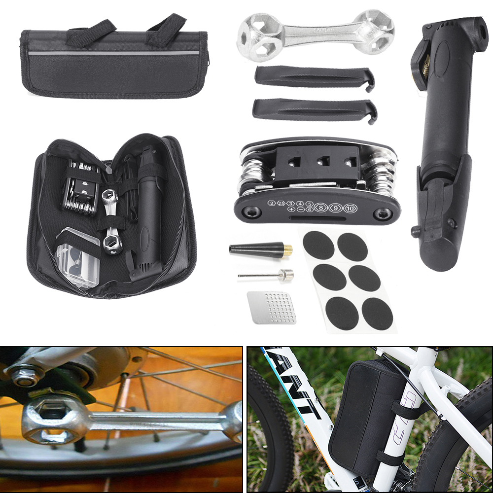Repair-Set-Tool-kits-Tyre-Tube-Tool-Pump-Patch-Kit-Lever-Cycle-Punch-Cycling-Bike-1531514