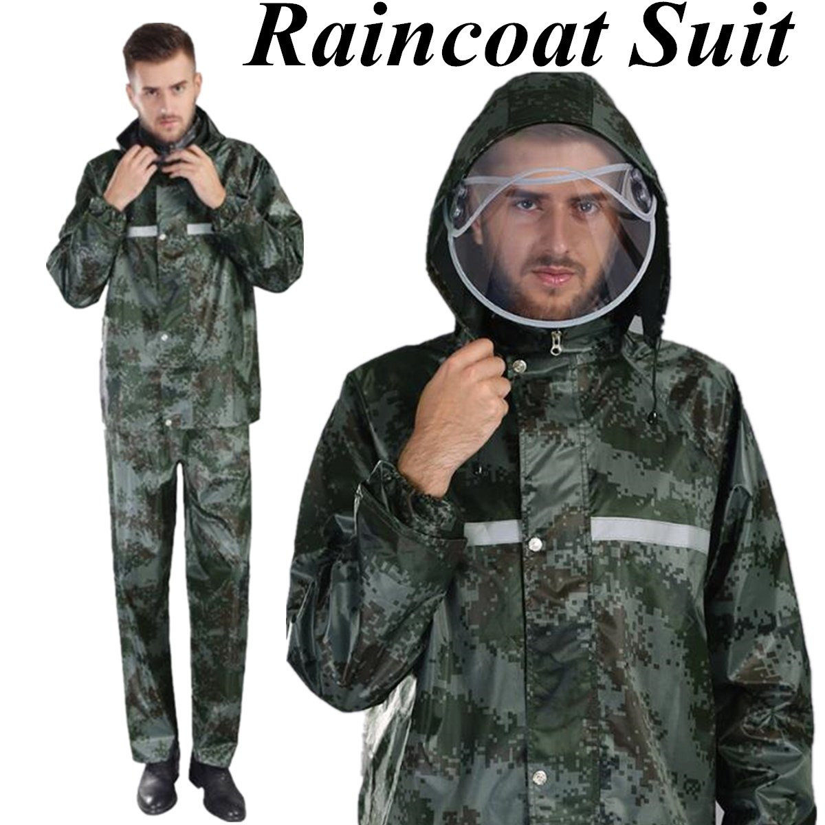 Camouflage-Raincoat-Camping-Hiking-Motorcycle-With-Waterproof-Face-Mask-Adult-Rainwear-Suits-1453921