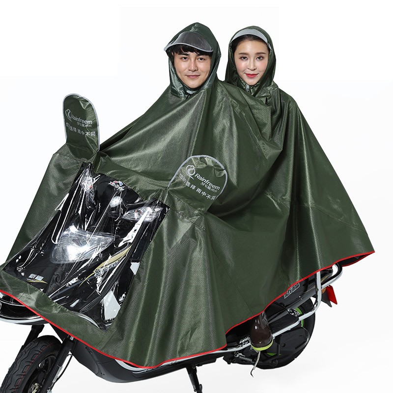 Double-Motorcycle-Scooter-Men-Women-Rain-Coat-With-Clear-Visor-Electric-Bike-4XL-1109271