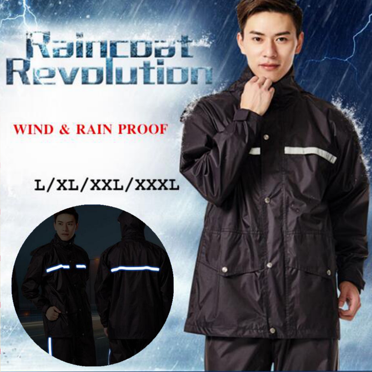 Motorcycle-Raincoat-Windproot-Waterproof-Hiking-Camping-Walking-Outdoor-Coat-L-3XL-1331412