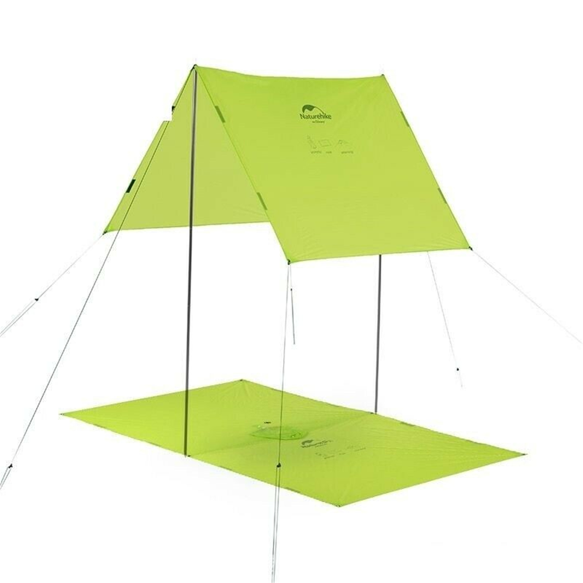 Naturehike-270T20D-3-in-1-Raincoat-Waterproof-Backpack-Cover-Outdoor-Awning-Camping-Mini-Tarp-Sun-Sh-1535685