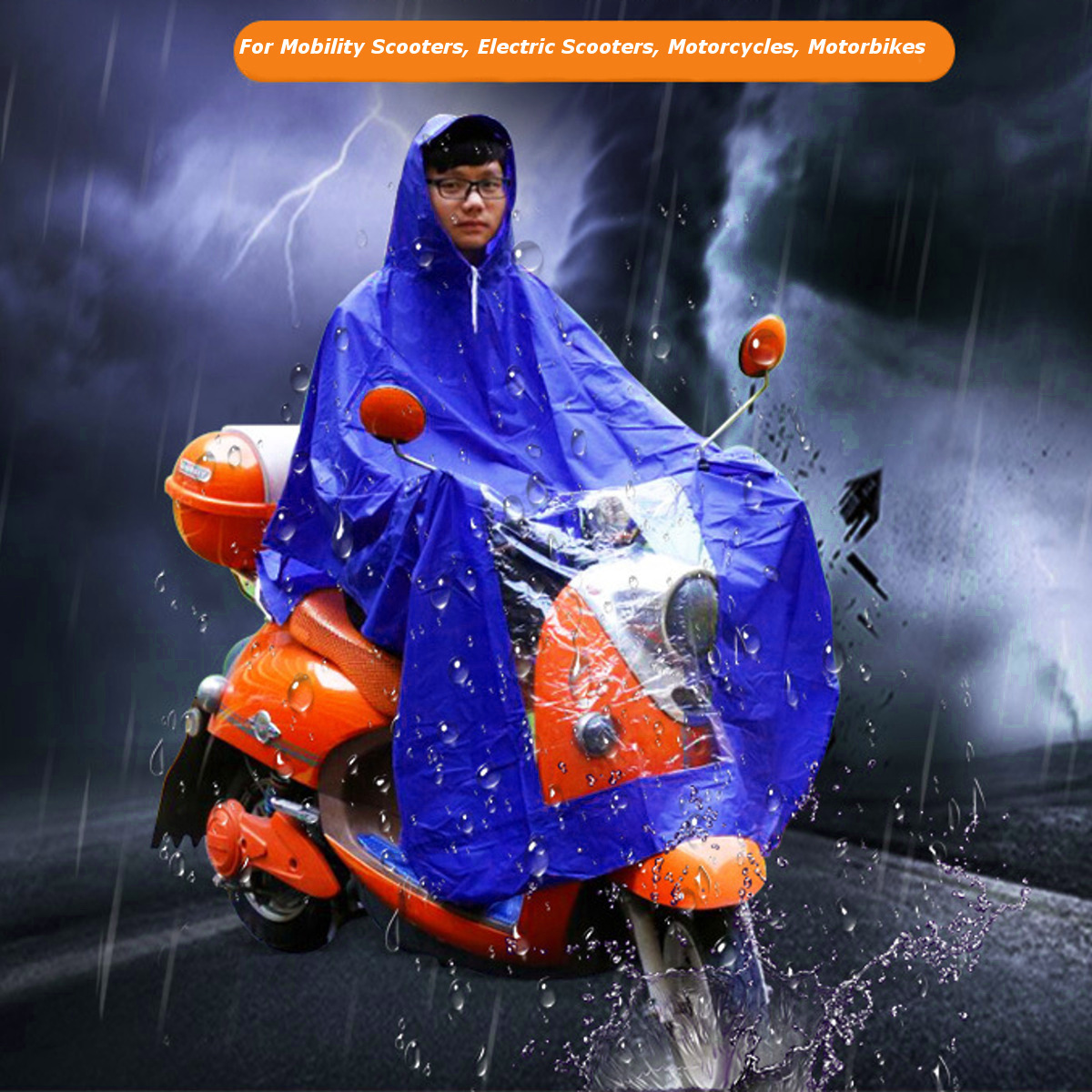 Waterproof-Motorcycle-Raincoat-Scooter-Mobility-Rain-Coat-Cape-Poncho-PVC-1331668