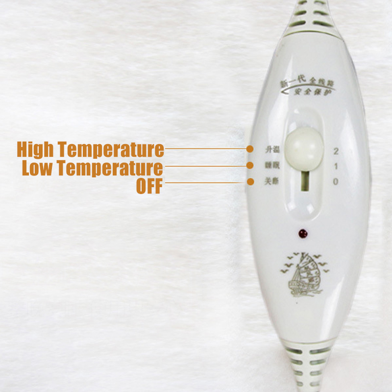 3-Gears-Control-Electric-Blanket-Heated-Mat-Waterproof-Luxury-Flannel-Comfort-Single-1544658