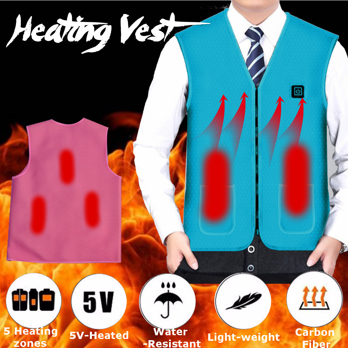 BluePink-Unisex-Electric-Battery-Heated-Heating-Pad-Vest-Winter-Warm-Up-Jacket-Warmer-1605600