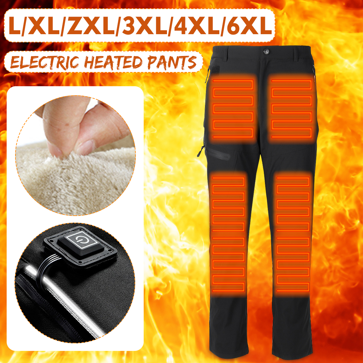 Electric-Heated-Trousers-Pants-Heater-Winter-Warmer-USB-Fleece-Lined-Windproof-1598420