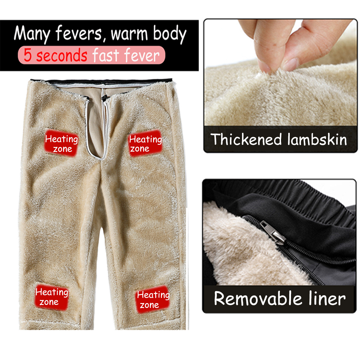 Electric-Heated-Trousers-Pants-Heater-Winter-Warmer-USB-Fleece-Lined-Windproof-1598420