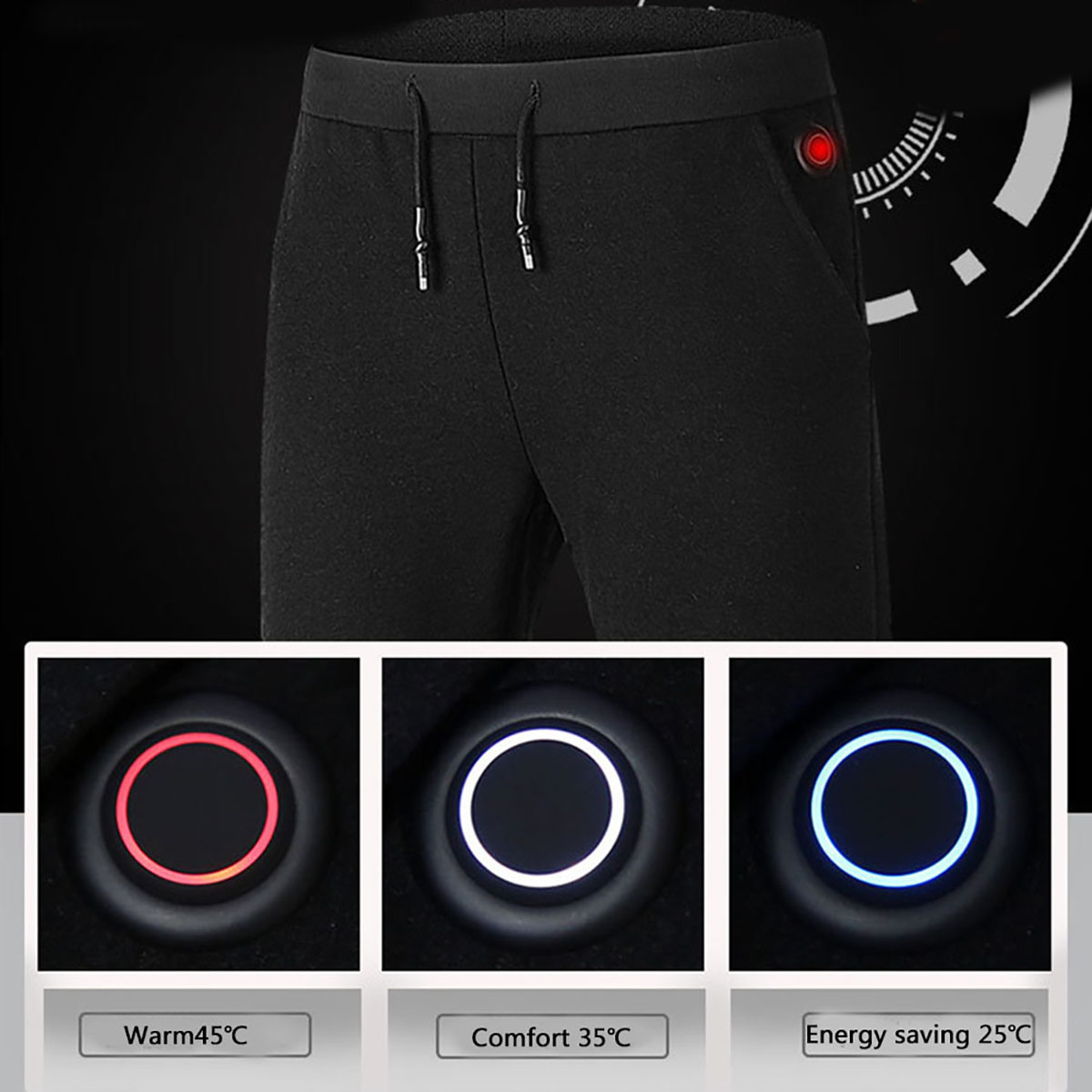 Electric-Heated-Warm-Pants-Men-Women-Heating-Base-Layer-Elastic-Trousers-USB-1407623