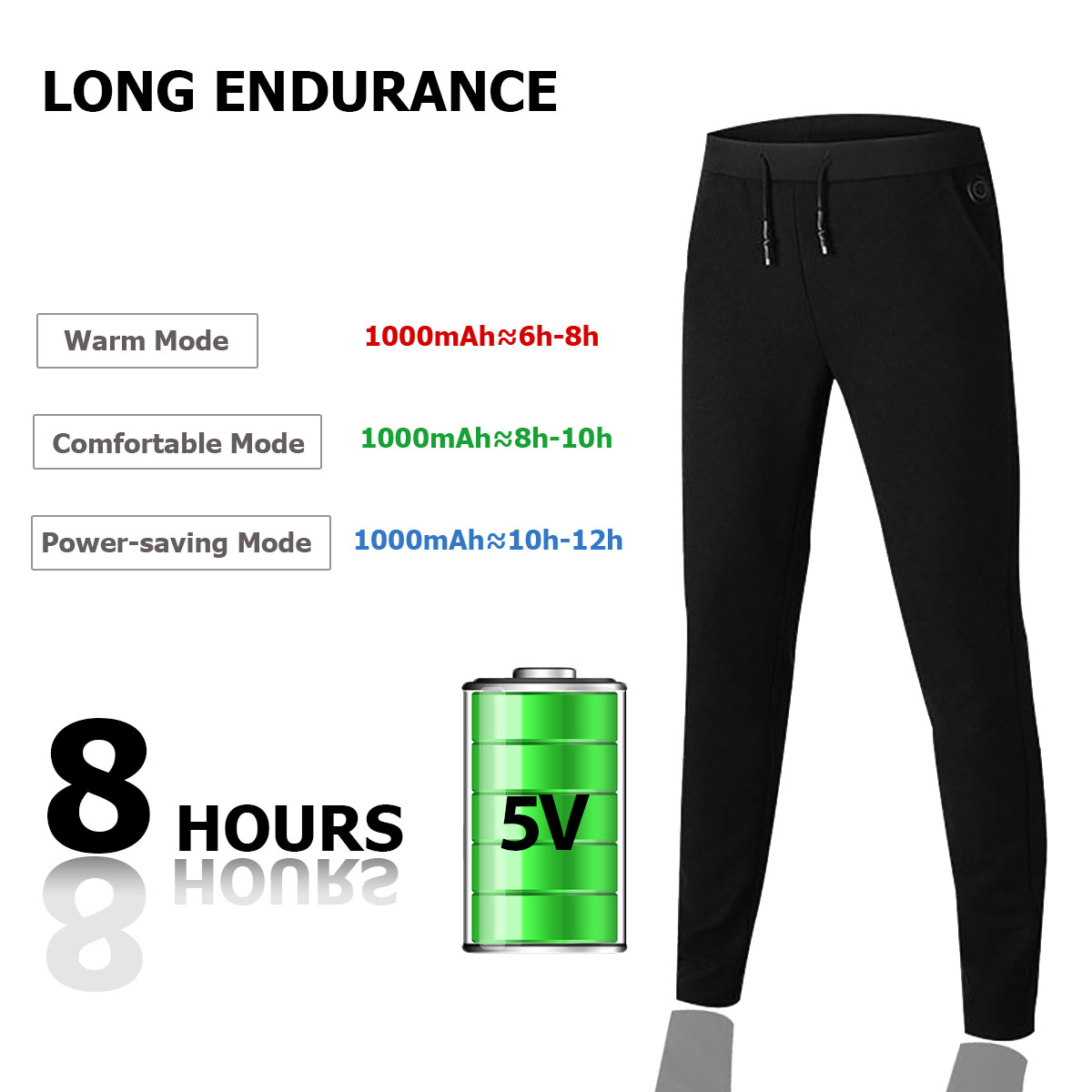 Electric-Heated-Warm-Pants-Men-Women-Heating-Base-Layer-Elastic-Trousers-USB-1407623
