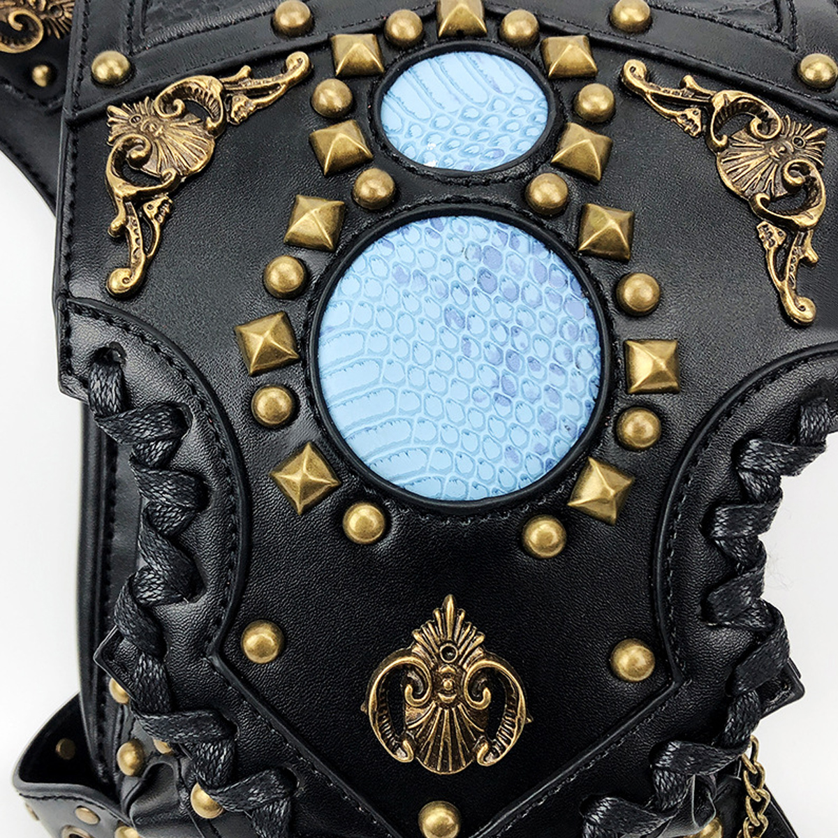 Motorcycle-Steampunk-Waist-Bag-PU-Leather-Handbag-Shoulder-Gothic-Retro-Victorian-Style-1637530