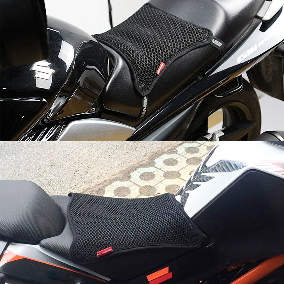 SMLXL-3D-Honeycomb-Universal-Motorcycle-Cool-Seat-Cover-Mesh-Cushion-Breathable-Pad-1530287
