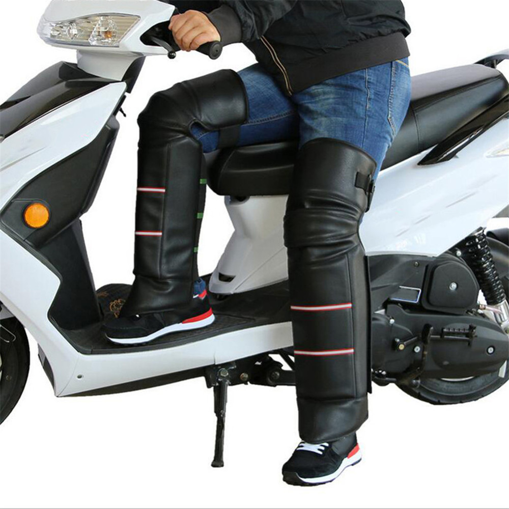 Winter-Motorcycle-Cycling-PU-Leather-Kneepads-Protector-Leg-Warm-Waterproof-Stainless-Steel-Hook-1398520