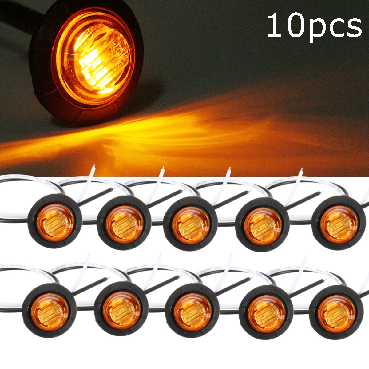 10pcs-Mini-1224V-Amber-Round-LED-Button-Side-Marker-Lights-Lamps-Trailer-1441791
