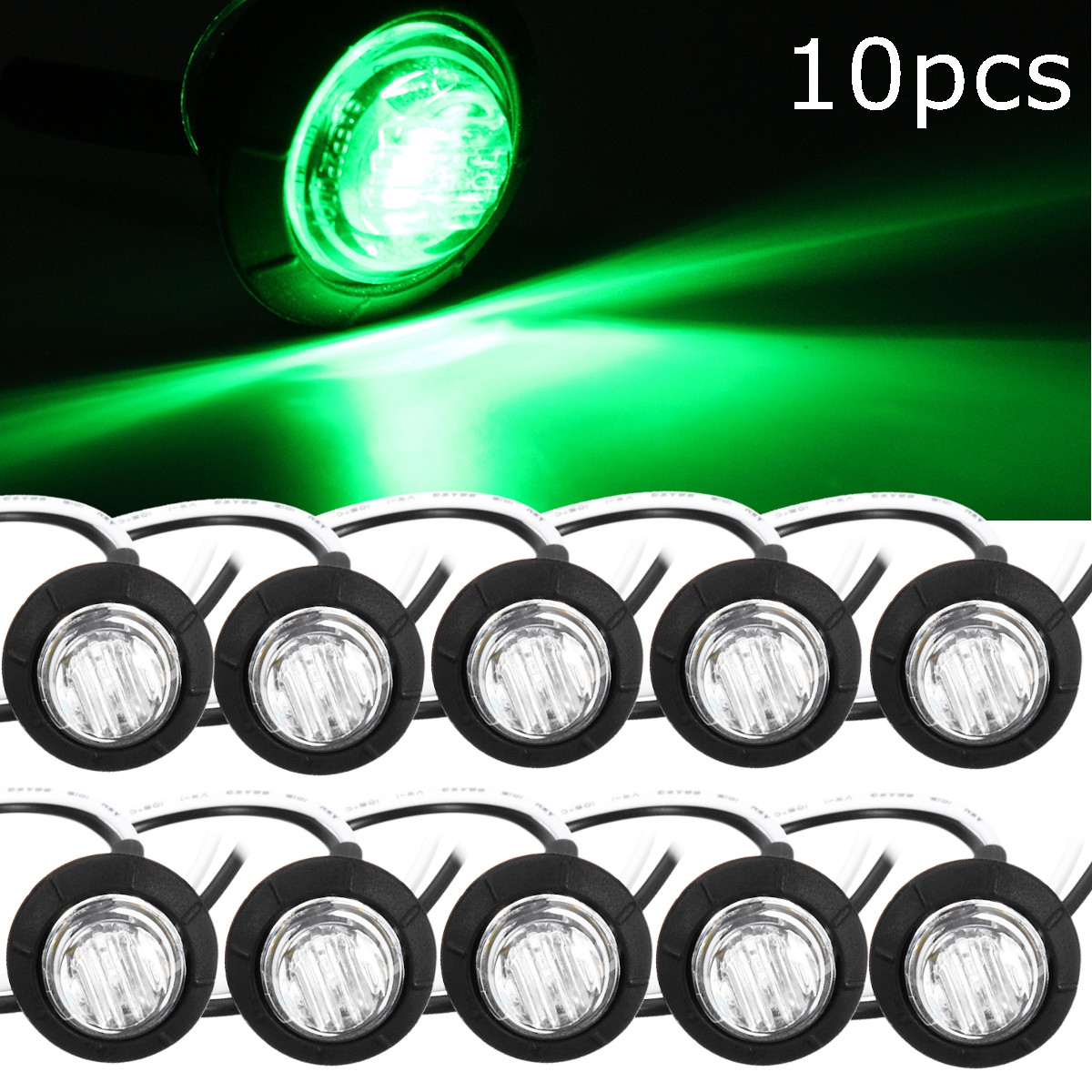 10pcs-Mini-1224V-Green-Round-LED-Button-Side-Marker-Lights-Lamps-Trailer-1441783