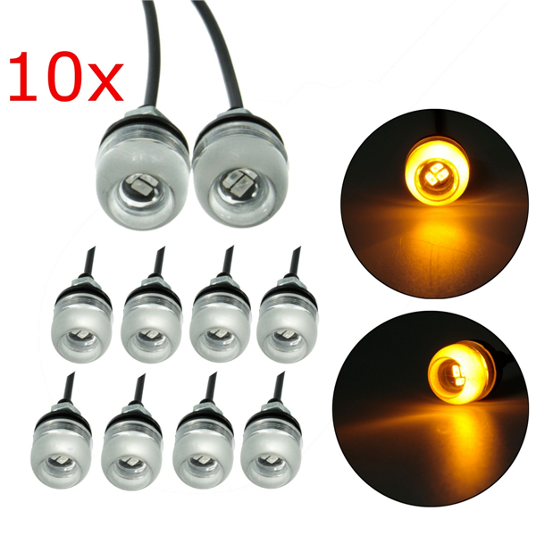 10pcs-Motorcycle-5630-18mm-3Led-Eagle-Eye-Lamp-Daytime-Running-Lights-Yellow-1037832