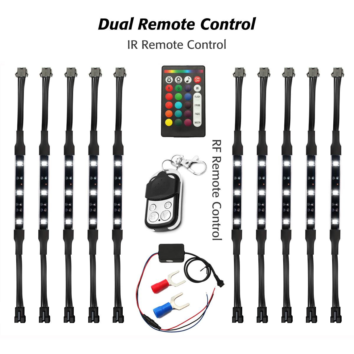 10pcs-Wireless-RGB-IRRF-Multi-Color-LED-Light-Strips-Remote-Control-Neon-Atmosphere-Lamp-1208476
