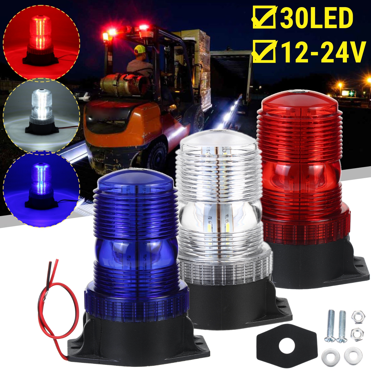 12-24V-30-LED-Roof-Rotating-Beacon-Strobe-Tractor-Warning-Light-Lamp-1720806