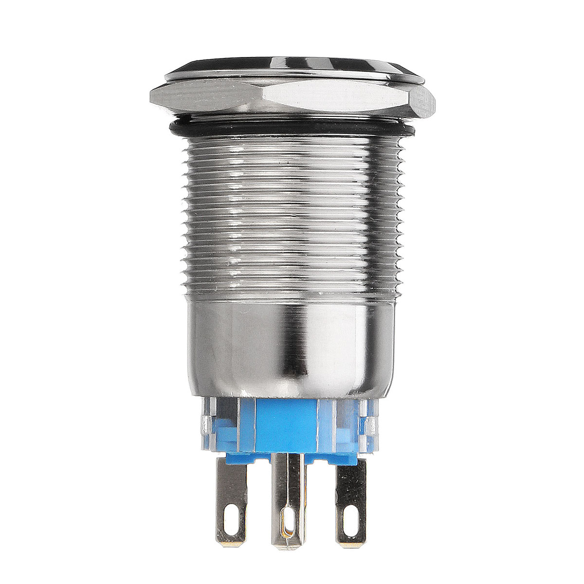 12V-19mm-5-Pin-Silver-Cab-Lock-Metal-Push-Button-Switch-LED-Light-Momentary-1390163