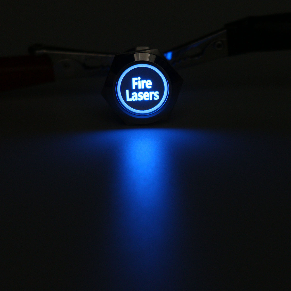 12V-19mm-5-Pin-Silver-Fire-Lasers-Metal-Push-Button-Switch-LED-Light-Momentary-1181386