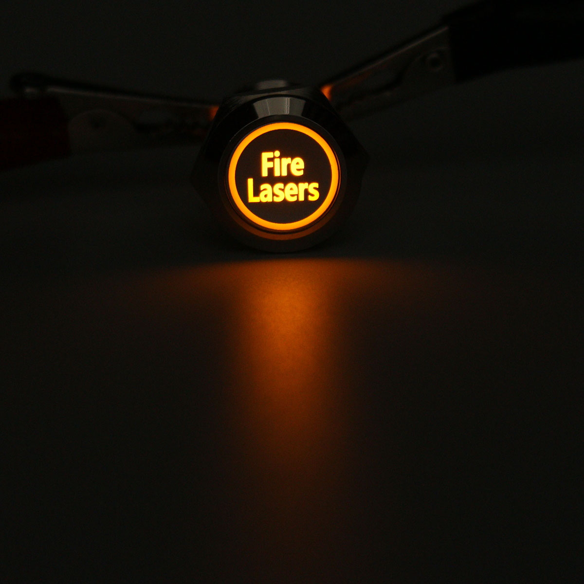 12V-19mm-5-Pin-Silver-Fire-Lasers-Metal-Push-Button-Switch-LED-Light-Momentary-1181386