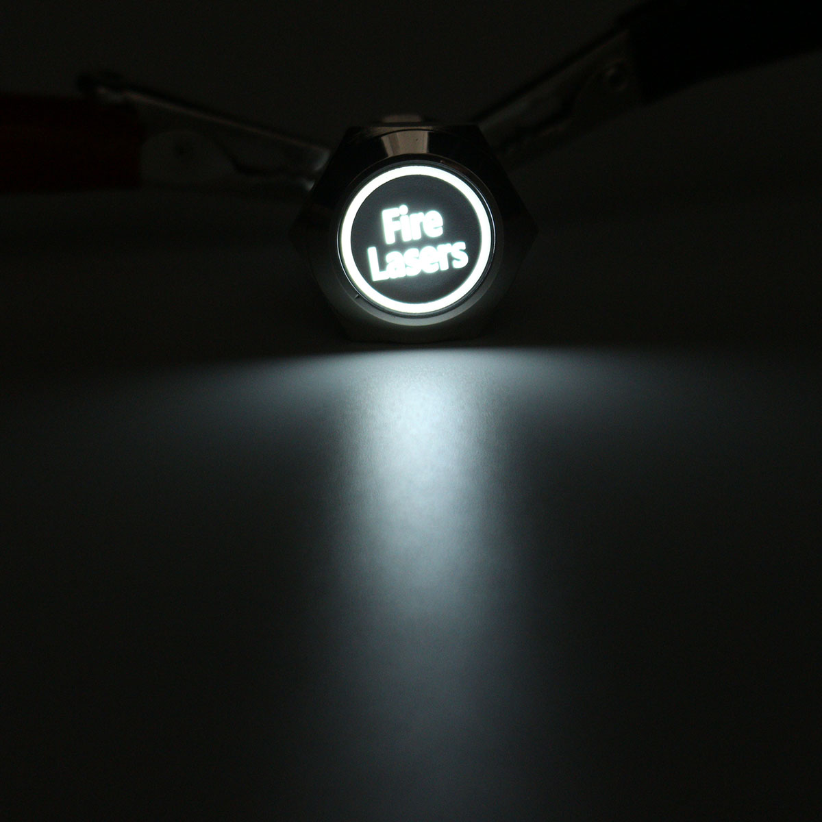 12V-19mm-5-Pin-Silver-Fire-Lasers-Metal-Push-Button-Switch-LED-Light-Momentary-1181386