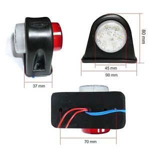 12V-24V-12-LEDs-Mini-Side-Marker-Light-Lamp-Rubber-Trailer-Truck-Caravan-Van-1725454