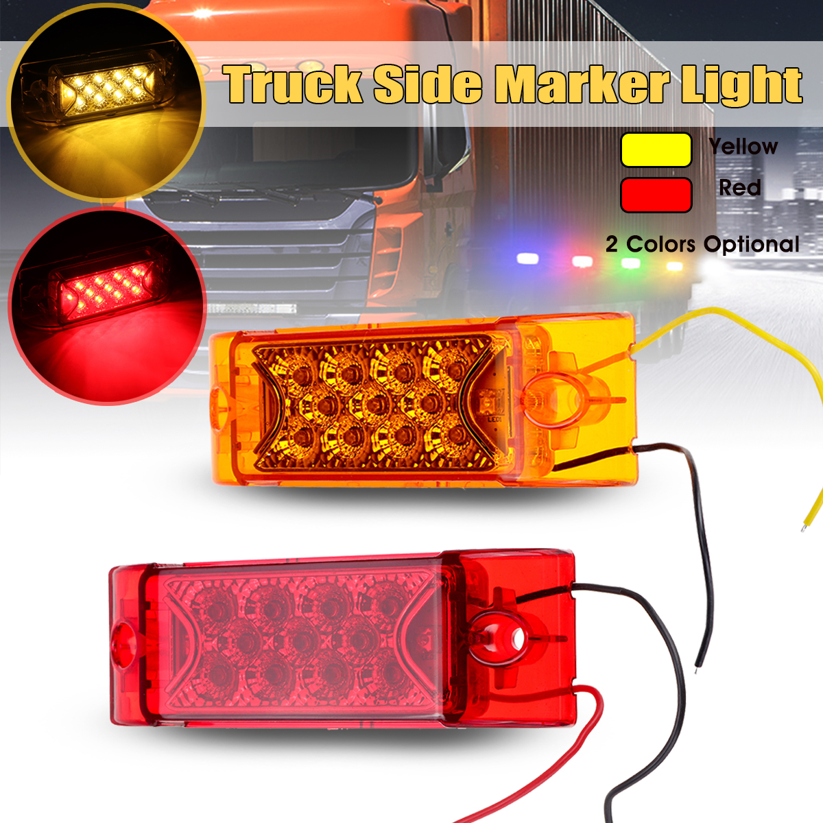 12V-24V-LED-Trailer-Rear-Tail-Side-Marker-Lamp-Light-Car-Truck-RedYellow-Universal-1445215