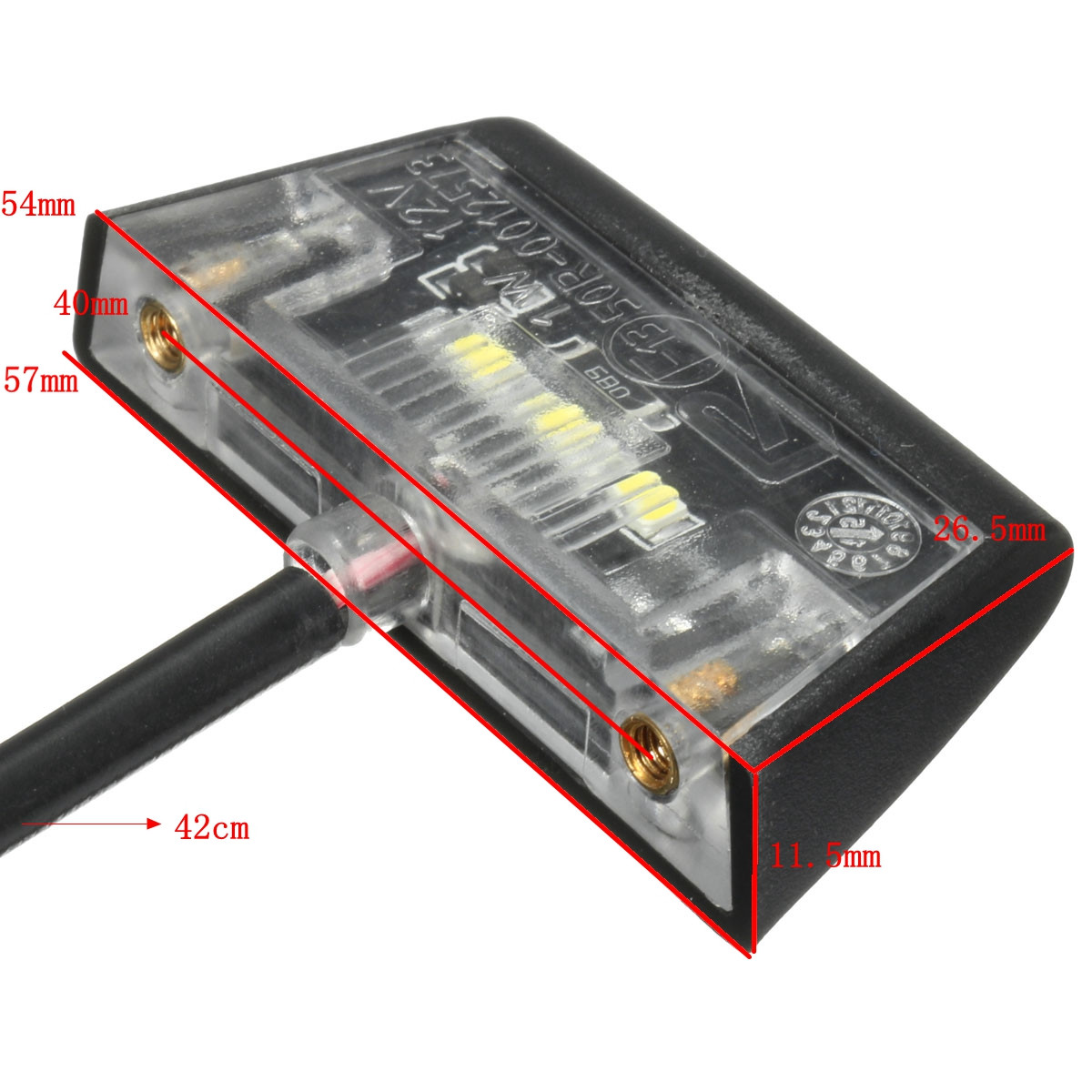 12V-3-LED-Number-License-Rear-Plate-Light-For-Motorcycle-Quad-Bike-E-marked-1076141