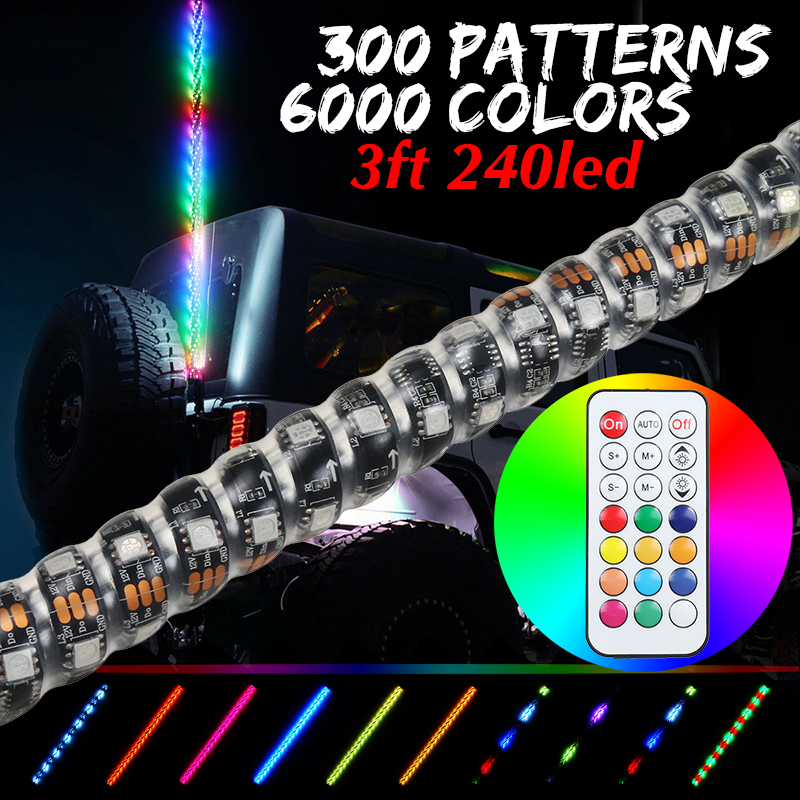 12V-3ft4ft-5050RGB-LED-Whip-Light-Flagpole-Lamp-With-Flag-6000-Colors-300-Modes-For-Jeep-ATV-UTV-Mot-1462904