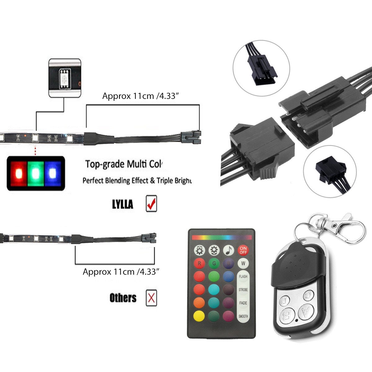 12V-50W-Multi-Color-Wireless-Remote-Control-Motorcycle-Lamp-RGB-Flexible-Strips-Ground-Effect-Light-1267590