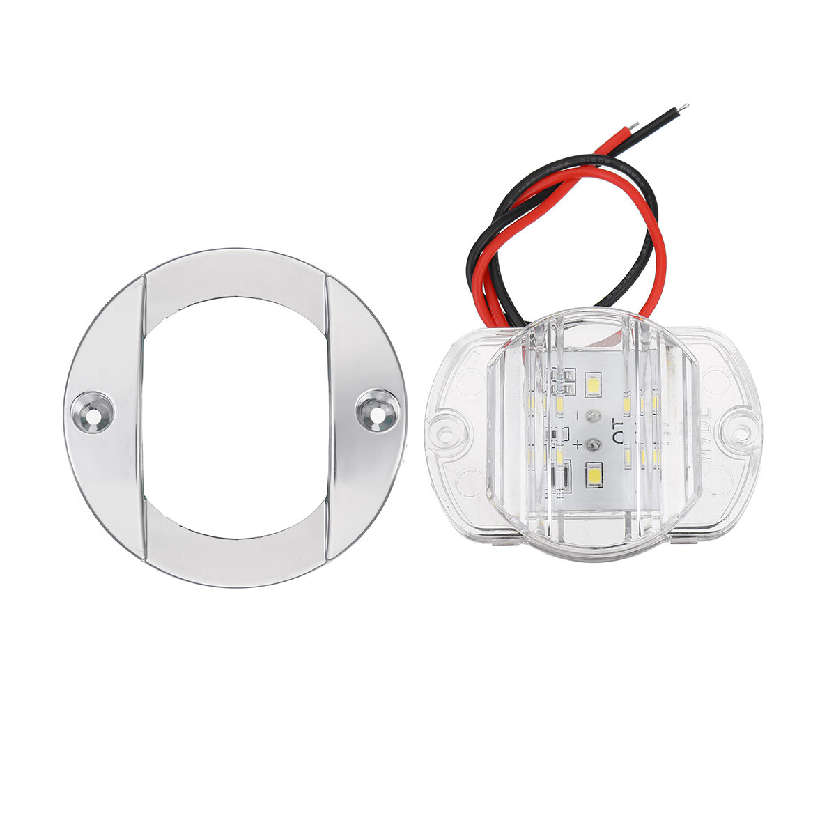 12V-6LED-Marine-Boat-Yacht-Stern-Navigation-Round-Light-Chrome-Transom-Mount-1812667