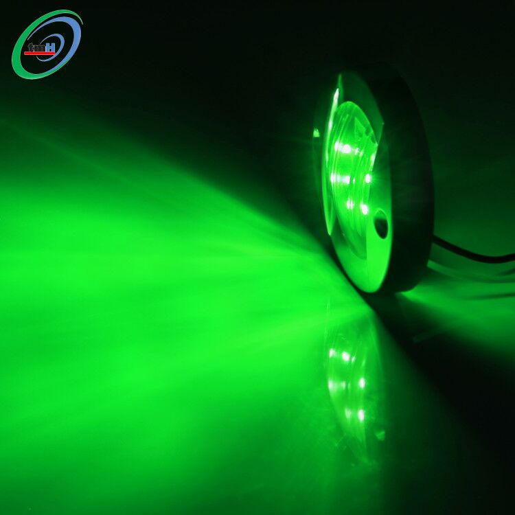 12V-6LED-Marine-Boat-Yacht-Stern-Navigation-Round-Light-Chrome-Transom-Mount-1812667
