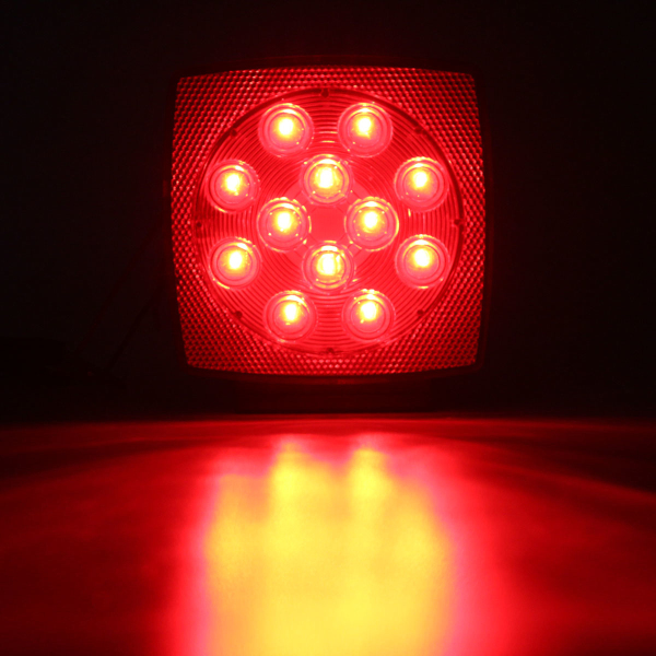 12V-LED-Square-Trailer-Tail-Lights-Truck-Brake-Stop-Lamp-Stud-Mount-Universal-1197090