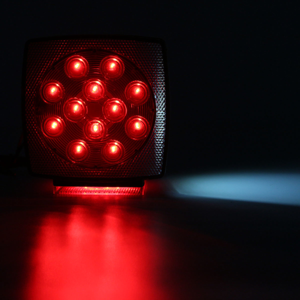 12V-LED-Square-Trailer-Tail-Lights-Truck-Brake-Stop-Lamp-Stud-Mount-Universal-1197090