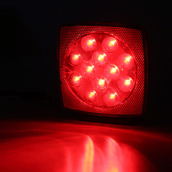 12V-LED-Square-Trailer-Tail-Lights-Truck-Brake-Stop-Lamp-Stud-Mount-Universal-1197090