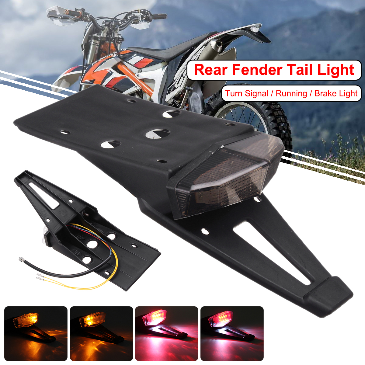 12V-License-Plate-Motorcycle-Rear-Fender-Tail-Stop-Lights-Turn-Signal-Lamp-Universal-1328008