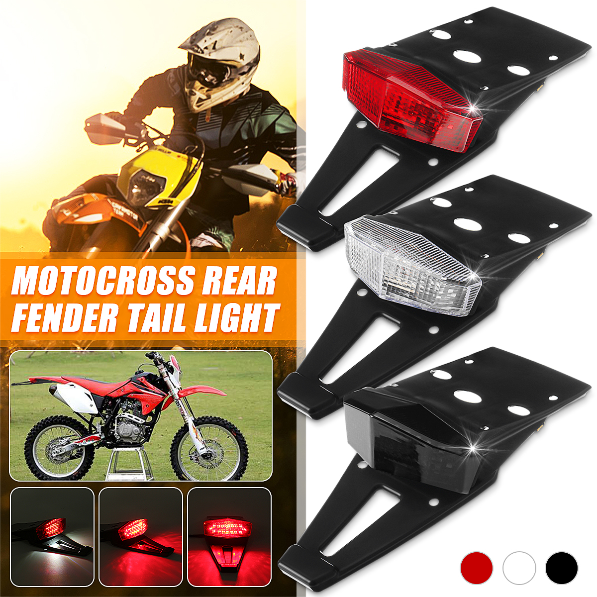 12V-Motorcycle-Integrated-LED-Rear-Fender-Driving-Brake-Stop-Motorcross-Tail-Light-Red-1749409