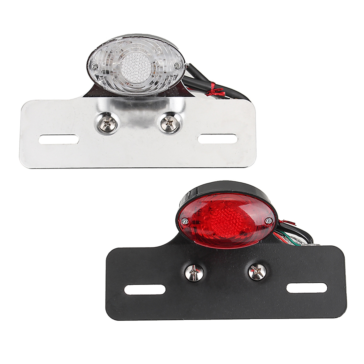 12V-Motorcycle-Rear-Brake-Stop-Red-Light-License-Plate-Bracket-Tail-Lights-ChromeBlack-1423078