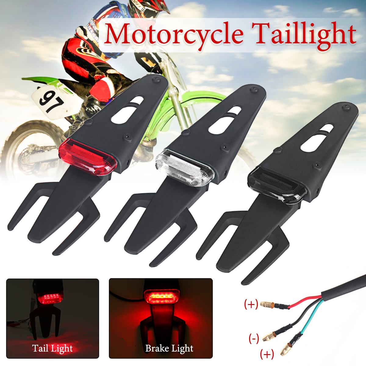 12V-Rear-Fender-LED-Brake-Tail-Light-Dirt-Bike-Motocross-Motorcycle-Taillight-Lamp-1531953