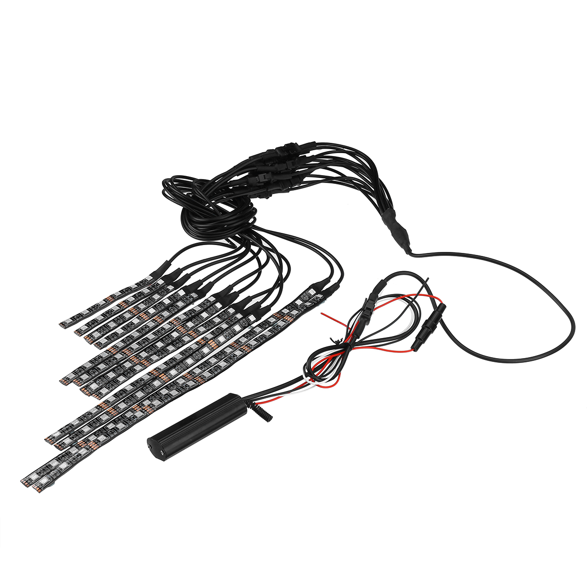 12pcs-5050SMD-LED-Neon-Strip-Lamp-RGB-24-colors-Remote-Control-Under-Glow-Lights-Decorative-Light-St-1727297