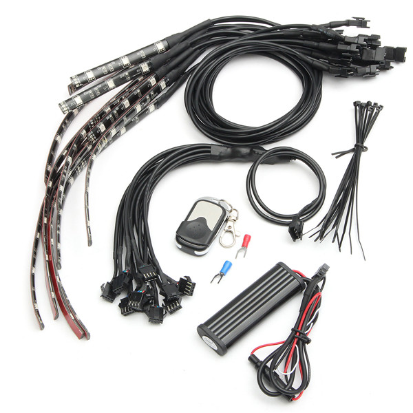 12x-Motorcycle-5050LED-Wireless-Remote-Multi-Color-Neon-Glow-Flashing-Lights-Strips-Kit-1270361