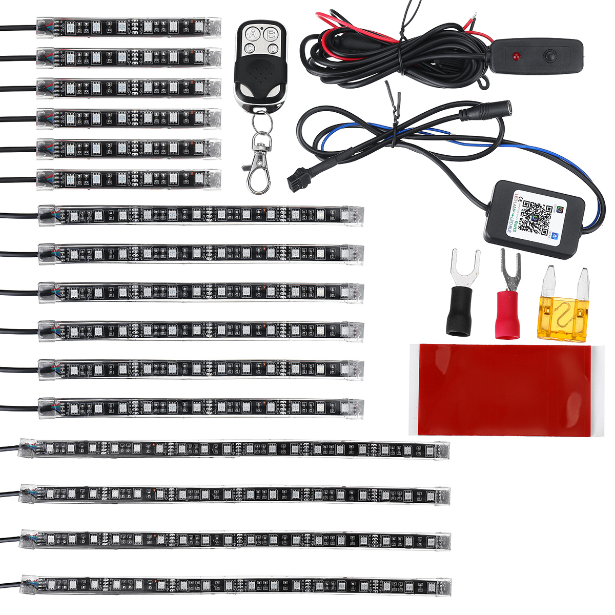 16PCS-RGB-bluetooth-Car-Motorcycle-LED-Light-Accent-Glow-Neon-Strip-APP-Control-Kits-1794069