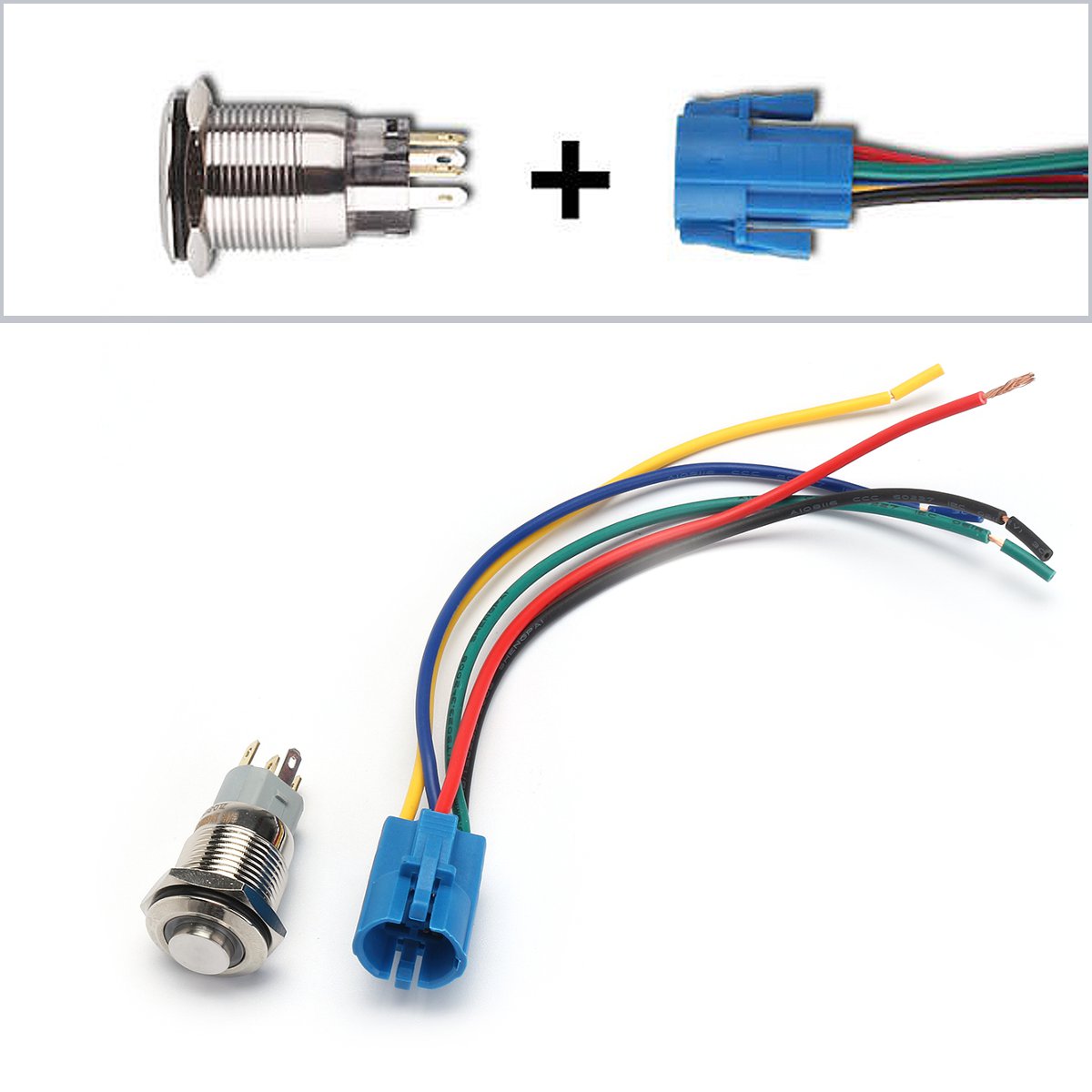 16mm-12V-Blue-LED-Metal-5Pin-1NC-1NO-Momentary-Push-Button-Switch-With-Socket-1187800