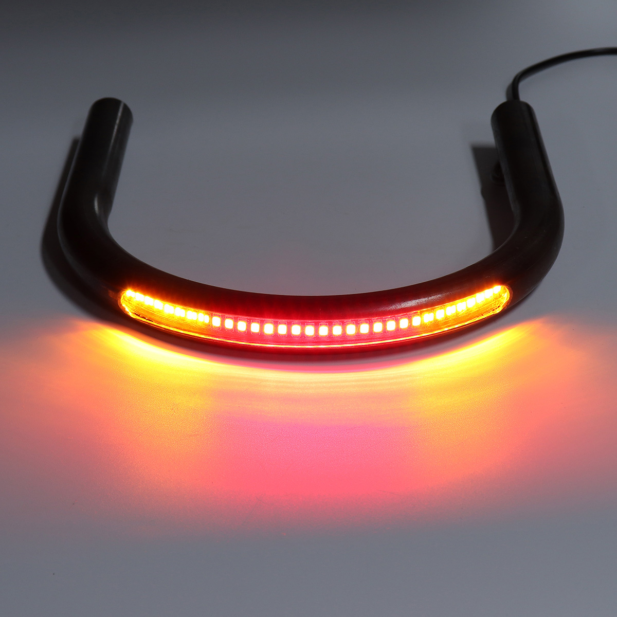215mm-Upswept-FlatBlack-Cafe-Racer-Seat-Frame-Hoop-Brat-Loop-LED-Brake-Turn-Singal-Lights-1449193