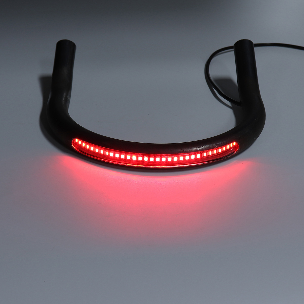215mm-Upswept-FlatBlack-Cafe-Racer-Seat-Frame-Hoop-Brat-Loop-LED-Brake-Turn-Singal-Lights-1449193